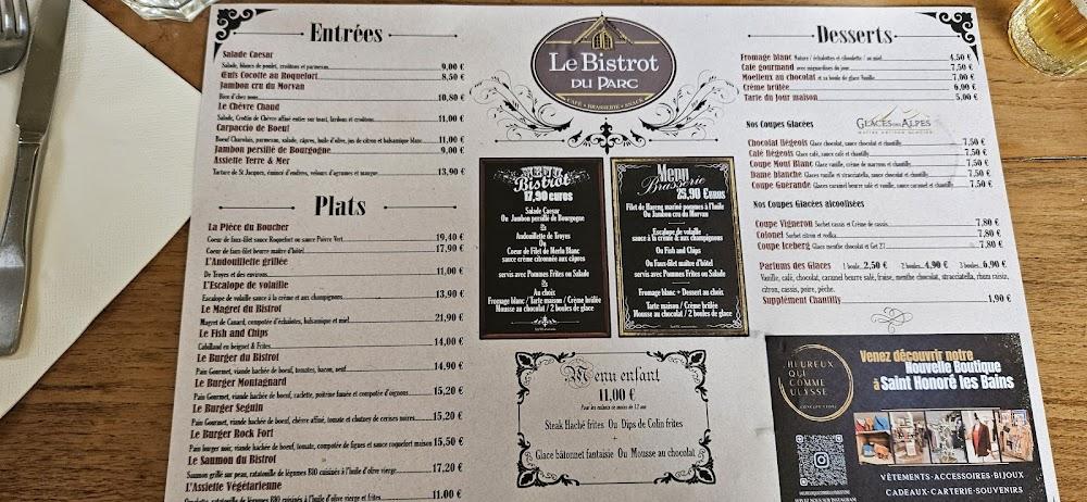Bistrot du Parc - Menu Image 2