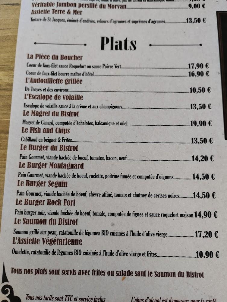 Bistrot du Parc - Menu Image 4
